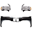 4-Piece Kit Front, Driver and Passenger Side Fender, Includes (2) Fender and (2) Headlight
