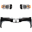 4-Piece Kit Driver and Passenger Side Halogen Headlight, With bulb(s), New Body Style, OE Replacement, Includes (2) Fender and (2) Headlight