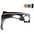 2-Piece Kit Passenger Side Halogen Headlight, With bulb(s), New Body Style, OE Replacement, Includes (1) Fender and (1) Headlight