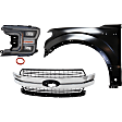 3-Piece Kit, Front, Driver Side Fender, For Models With Wheel Opening Molding and Active Park Assist System, CAPA Certified, Includes (1) Fender, (1) Grille, and (1) Headlight