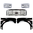 5-Piece Kit, Grille Chrome, Includes (2) Fender, (1) Grille, and (2) Headlight