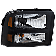 4-Piece Kit Driver and Passenger Side Halogen Headlight, With bulb(s), OE Replacement, Includes (2) Fender and (2) Headlight