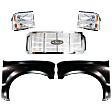 5-Piece Kit, Grille Chrome, Includes (2) Fender, (1) Grille, and (2) Headlight
