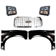 5-Piece Kit, Grille Chrome, Includes (2) Fender, (1) Grille, and (2) Headlight
