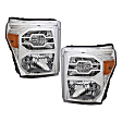 3-Piece Kit Driver and Passenger Side Halogen Headlight, Without bulb(s), OE Replacement, Includes (2) Fender and (1) Headlight
