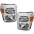 2016 Ford F-250 Super Duty - 5-Piece Kit Grille Shell, Chrome,  Includes (2) Fender, (1) Grille Shell, and (2) Headlight