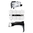 3-Piece Kit, Front, Driver Side Fender, Includes (1) Fender, (1) Grille Insert, and (1) Headlight