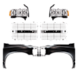 6-Piece Kit, Front, Driver and Passenger Side Fender, Includes (2) Fender, (2) Grille Insert, and (2) Headlight