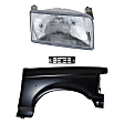 3-Piece Kit, Front, Passenger Side Fender, Includes (1) Fender, (1) Grille, and (1) Headlight