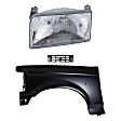 3-Piece Kit, Front, Driver Side Fender, Includes (1) Fender, (1) Grille, and (1) Headlight