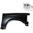 2-Piece Kit, Front, Passenger Side Fender, Old Body Style, Production Date From July 1996, Converts OE Headlights to Lightning Style, Includes (1) Fender and (1) Headlight