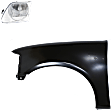2-Piece Kit, Front, Driver Side Fender, Includes (1) Fender and (1) Headlight