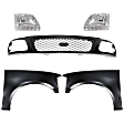 5-Piece Kit, Grille Paintable, 4WD, Includes (2) Fender, (1) Grille, and (2) Headlight