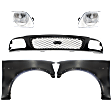 5-Piece Kit, Grille Paintable, Includes (2) Fender, (1) Grille, and (2) Headlight