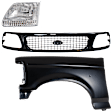 3-Piece Kit, Front, Driver Side Fender, Old Body Style, Includes (1) Fender, (1) Grille, and (1) Headlight