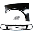 3-Piece Kit, Front, Driver Side Fender, Includes (1) Fender, (1) Grille, and (1) Headlight