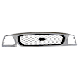 5-Piece Kit, Grille Chrome Shell with Black Insert, Includes (2) Fender, (1) Grille, and (2) Headlight