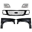 5-Piece Kit, Grille Paintable, Includes (2) Fender, (1) Grille, and (2) Headlight
