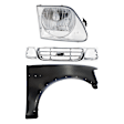 3-Piece Kit, Grille Chrome, Includes (1) Fender, (1) Grille, and (1) Headlight