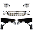 5-Piece Kit, Grille Chrome, Includes (2) Fender, (1) Grille, and (2) Headlight