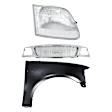 3-Piece Kit, Grille Chrome, Includes (1) Fender, (1) Grille, and (1) Headlight