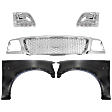 5-Piece Kit, Grille Chrome, Includes (2) Fender, (1) Grille, and (2) Headlight