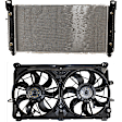 2-Piece Kit Radiator, With Engine Oil Cooler and Cooling Fan Assembly