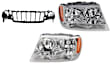 3-Piece Kit Header Panel, Limited/Overland Models, with Headlight