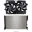 2-Piece Kit Radiator, with Cooling Fan Assembly