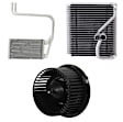 3-Piece Kit Front A/C Evaporator, with Blower Motor and Heater Core, Includes (1) A/C Evaporator, (1) Blower Motor, and (1) Heater Core
