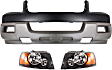 3-Piece Kit, Front Primed Bumper Cover, Titanium Models, Includes (1) Bumper Cover and (2) Headlight
