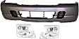 3-Piece Kit, Front Primed Bumper Cover, For Models Without Sport Package, Includes (1) Bumper Cover and (2) Headlight