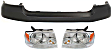 3-Piece Kit, Front Primed Bumper Cover, For Models Without Wheel Opening Moldings, CAPA Certified, Includes (1) Bumper Cover and (2) Headlight