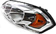 2010 Chevrolet Impala - 3-Piece Kit Driver and Passenger Side Halogen Headlight, With bulb(s), OE Replacement, CAPA Certified  Includes (1) Bumper Cover and (2) Headlight