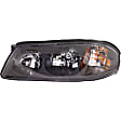 3-Piece Kit Driver and Passenger Side Halogen Headlight, With bulb(s), OE Replacement, Includes (2) Headlight and (1) Bumper Cover