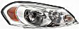 2007 Chevrolet Impala - 3-Piece Kit Driver and Passenger Side Halogen Headlight, With bulb(s), OE Replacement,  Includes (1) Bumper Cover and (2) Headlight