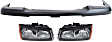 3-Piece Kit Driver and Passenger Side Halogen Headlight, With bulb(s), OE Replacement, Includes (1) Bumper Cover and (2) Headlight