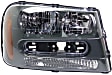 2003 Chevrolet Trailblazer - 3-Piece Kit Driver and Passenger Side Halogen Headlight, With bulb(s), For Models With 2-Tone Paint, OE Replacement,  Includes (1) Bumper Cover and (2) Headlight