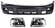 3-Piece Kit, Front Upper - Primed, Lower - Textured Bumper Cover, Includes (1) Bumper Cover and (2) Headlight