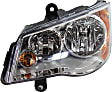 2008 Chrysler Town & Country - 3-Piece Kit Driver and Passenger Side Halogen Headlight, With bulb(s), For Models Without Chrome Insert, OE Replacement, CAPA Certified  Includes (1) Bumper Cover and (2) Headlight