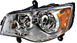 2008 Chrysler Town & Country - 3-Piece Kit Driver and Passenger Side Halogen Headlight, With bulb(s), For Models Without Chrome Insert, OE Replacement, CAPA Certified  Includes (1) Bumper Cover and (2) Headlight