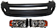 3-Piece Kit, Front Primed Bumper Cover, For Models With Type 1 Bumper Cover, Includes (1) Bumper Cover and (2) Headlight