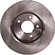 2-Wheel Set Front Brake Disc and Pad Kit, Plain Surface 5 Lugs 302.77 mm Ceramic Pro-Line Series, Includes (1) Brake Pad Set and (2) Brake Disc