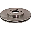 2-Wheel Set Front Brake Disc and Pad Kit, Plain Surface 5 Lugs 302.77 mm Ceramic Pro-Line Series, Includes (1) Brake Pad Set and (2) Brake Disc
