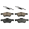 2-Wheel Set Front Brake Disc and Pad Kit, Plain Surface 5 Lugs 302.77 mm Ceramic Pro-Line Series, Includes (1) Brake Pad Set and (2) Brake Disc