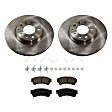 2007 Mercury Milan - 2-Wheel Set Front Brake Disc and Pad Kit, Plain Surface, 5 Lugs, 298.45 mm, Ceramic, 2.3L 4Cyl, Pro-Line Series Includes (2) Disc and (1) Pad Set
