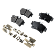 4-Wheel Set Front and Rear Brake Disc and Pad Kit, Plain Surface 5 Lugs Front-276 mm/Rear-266.95 mm Ceramic Pro-Line Series, Includes (4) Brake Disc and (2) Brake Pad Set