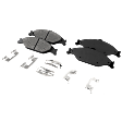 4-Wheel Set Front and Rear Brake Disc and Pad Kit, Plain Surface 5 Lugs Front-276 mm/Rear-266.95 mm Ceramic Pro-Line Series, Includes (4) Brake Disc and (2) Brake Pad Set
