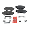 8-Piece Kit Front and Rear Brake Disc and Pad Kit, Plain Surface, 6 Lugs, Ceramic, Cast Iron, Pro-Line Series