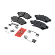 8-Piece Kit Front and Rear Brake Disc and Pad Kit, Plain Surface, 6 Lugs, Ceramic, Cast Iron, Pro-Line Series